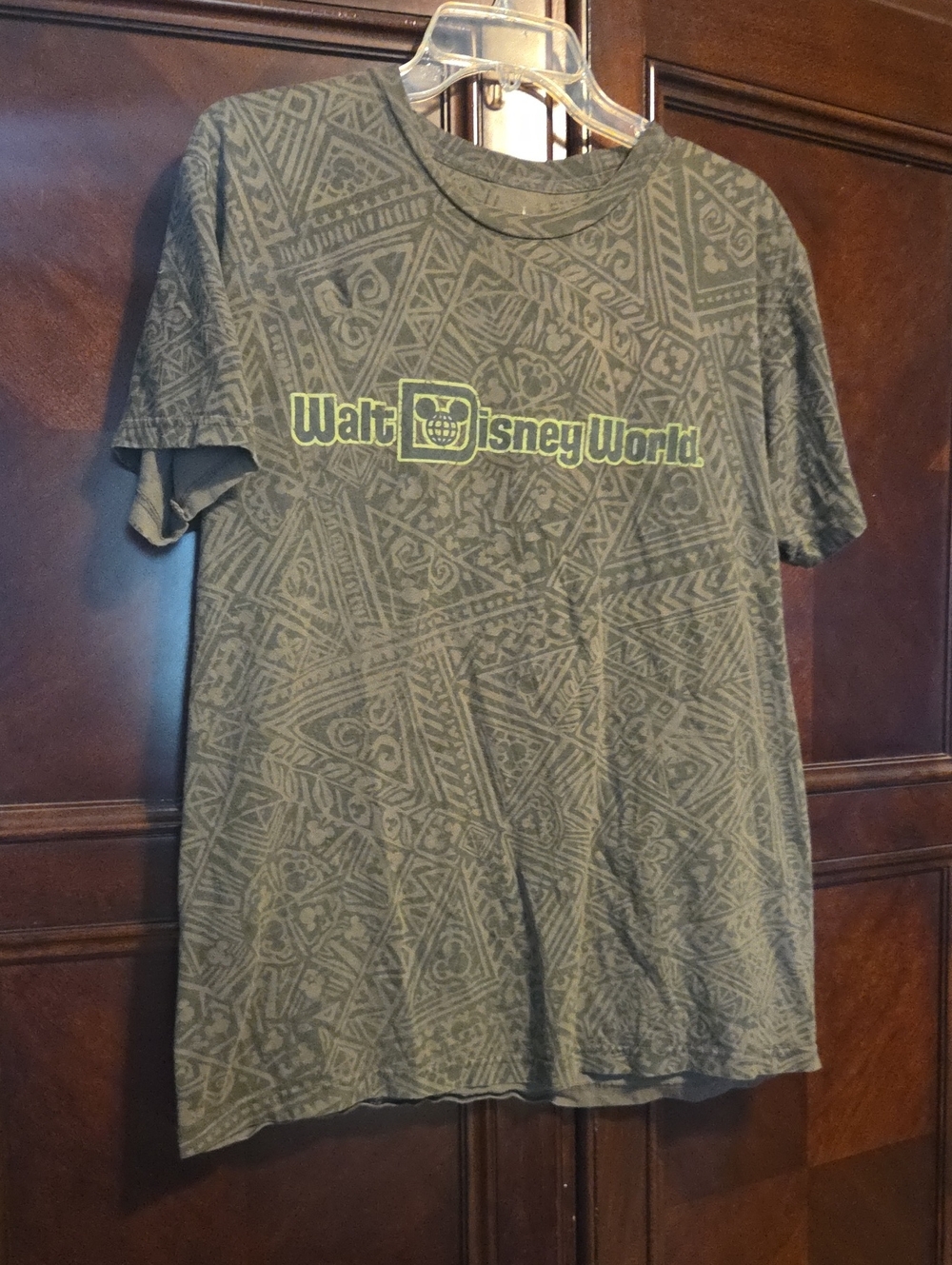 Disney Men's Olive Green Walt Disney World Graphic Tee